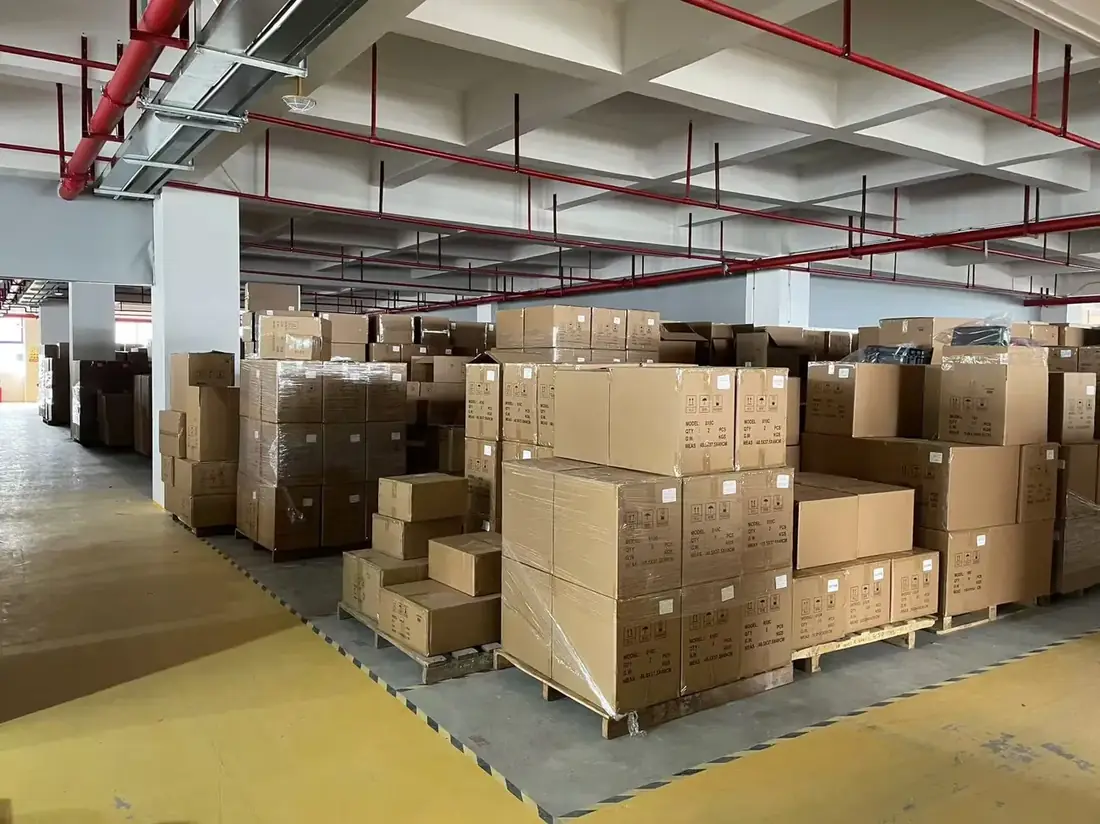 Protective cases packed and palletised for export