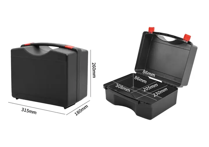 KX-3218 0 Series protective case product photograph, internal 308 × 230 × 172 mm