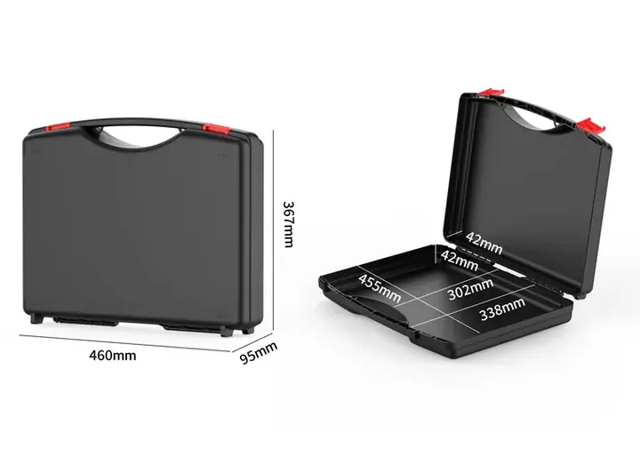KX-4610 0 Series protective case product photograph, internal 455 × 338 × 84 mm