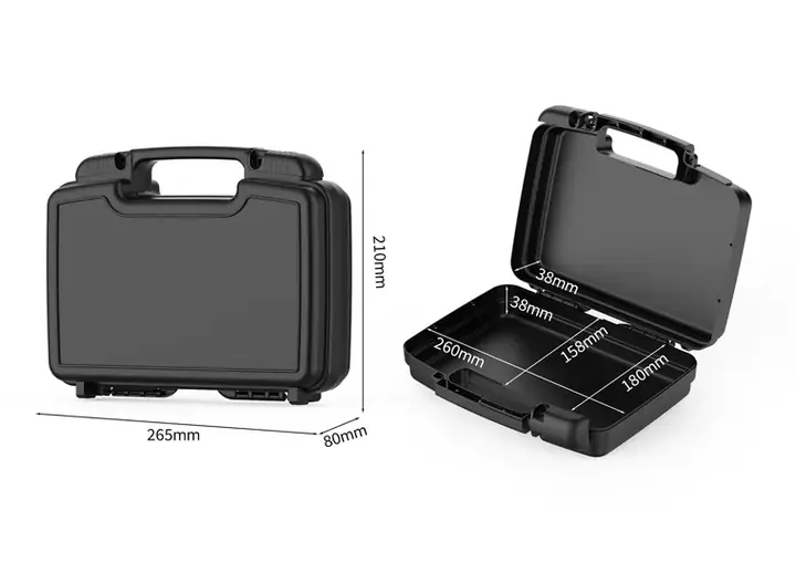 KX-701 7 Series protective case product photograph, internal 260 × 180 × 76 mm