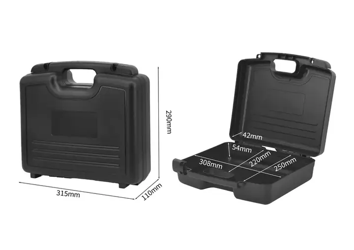 KX-712 7 Series protective case product photograph, internal 308 × 250 × 96 mm