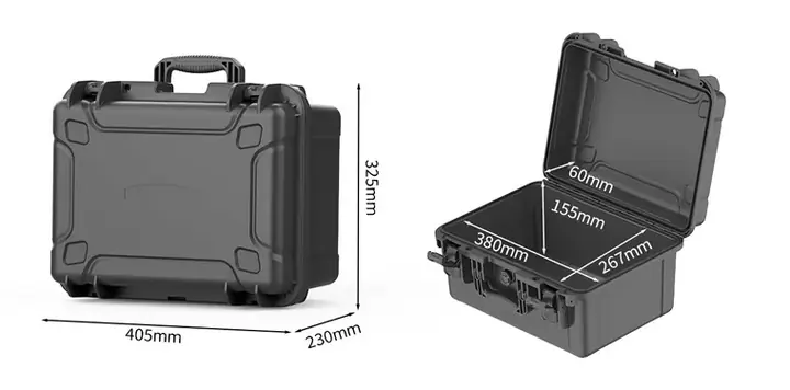 KX-84123 8 Series protective case product photograph, internal 380 × 267 × 215 mm